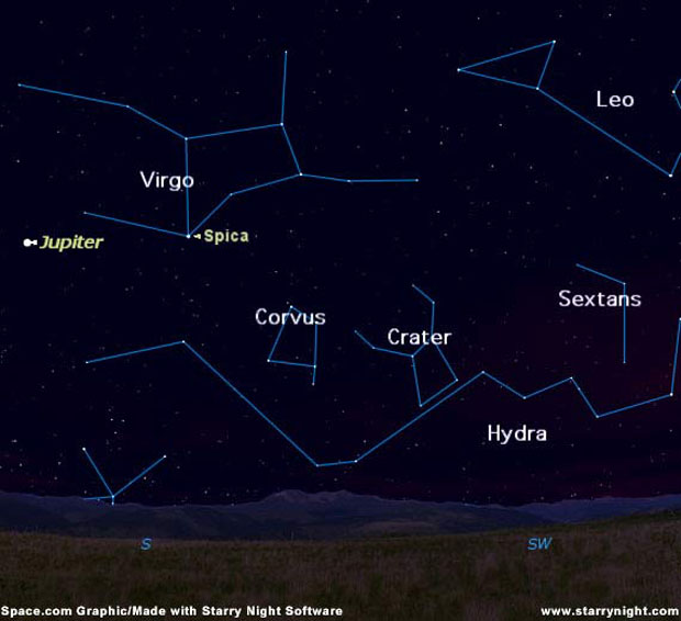 Spring Constellations: See a Night Sky Snake, Crow and Goblet